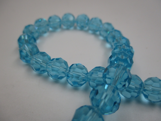 Crystal Round 8mm +/-70pcs Turq