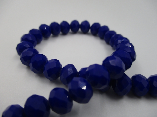 Crystal Disc Op Dk Blue 8mm +/-60pcs