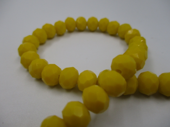 Crystal Disc Op Yellow 8mm +/-60pcs