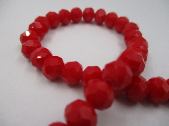 Crystal Disc Op Red 8mm +/-60pcs