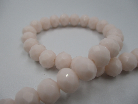 Crystal Disc Op Pink 8mm +/-60pcs