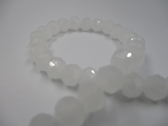 Crystal Disc Op White 8mm +/-60pcs