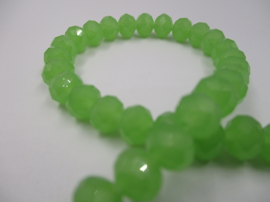 Crystal Disc Lime 8mm +/-60pcs