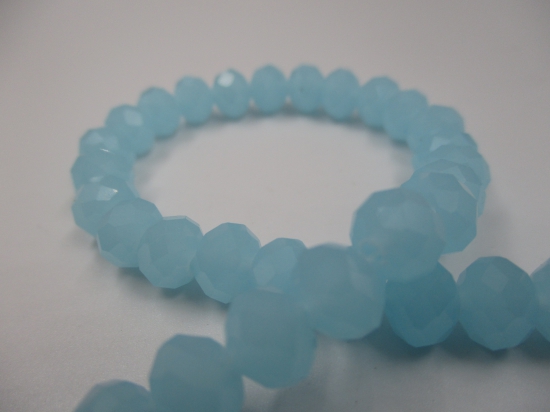 Crystal Disc Op Turq 8mm +/-60pcs