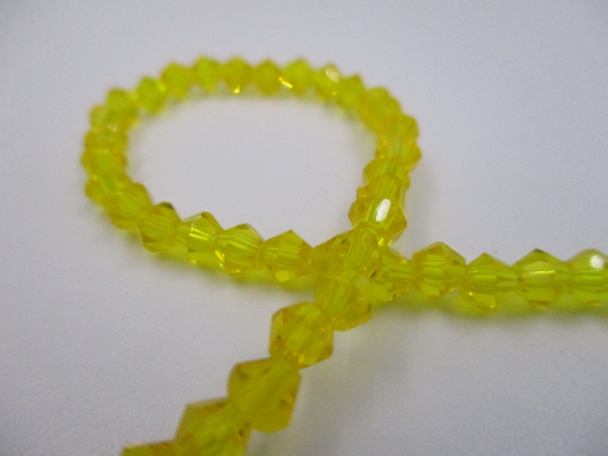 Crystal BIC 4mm Yellow +/-100pcs