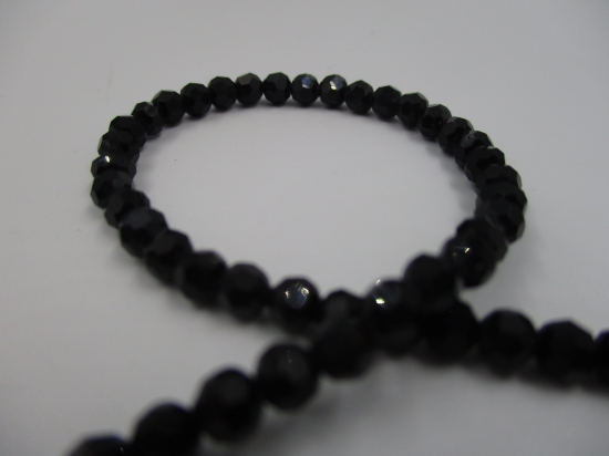 Crystal Round 4mm Black +/-100pcs