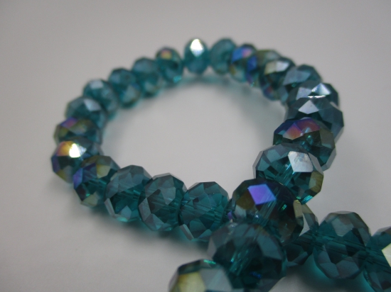 Crystal Disc Teal Ab 10mm +/-65pcs