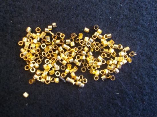 Hollow Crimp 2mm Tube Brass +/-1000pcs