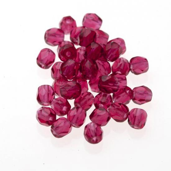 Czech Fire Polish Beads 100P 4mm Round - 70350