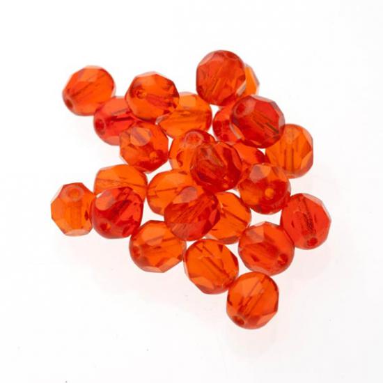 Czech Fire Polish Beads 100P 6mm Round - 90040