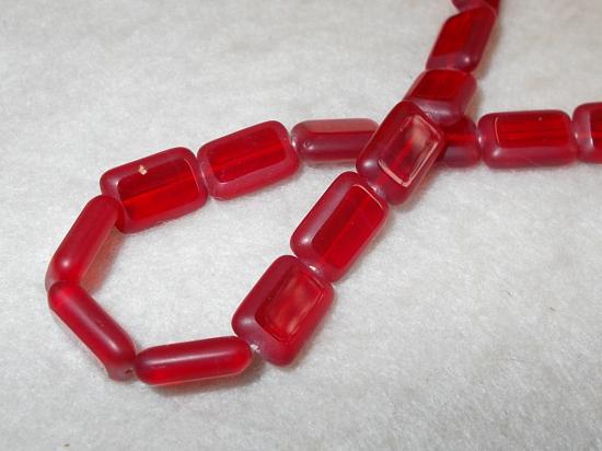 Czech Glass Beads Rectangle 12x8x4mm +/-25pcs