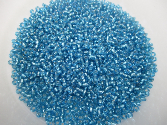 Seed Beads 8/o Foil Turq 450g