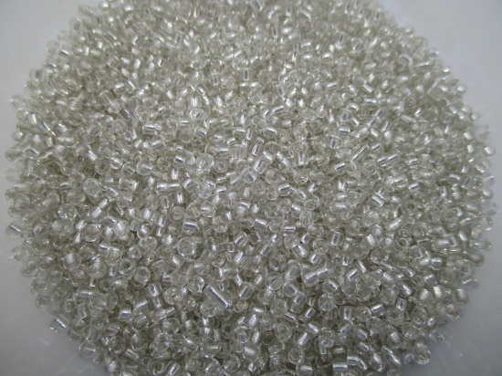 Seed Beads 8/o Foil Clear 450g