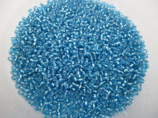 Seed Beads 6/o Foil Turq 450g