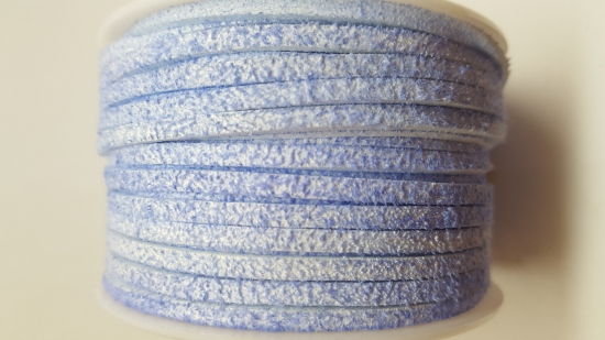 Flat Suede Cord +/-24m Lt Blue