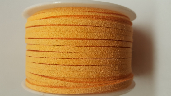 Flat Suede Cord +/-24m Lt Orange