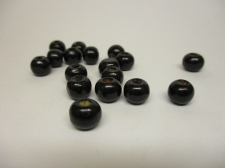 WOOD BEADS 12MM BLACK 125G