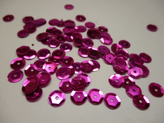 SEQUINS ROUND 7MM 100G PINK