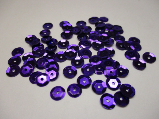 SEQUINS ROUND 7MM 100G PURPLE