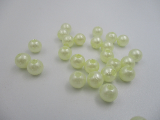 Plastic Pearls 12mm Yellow  100g