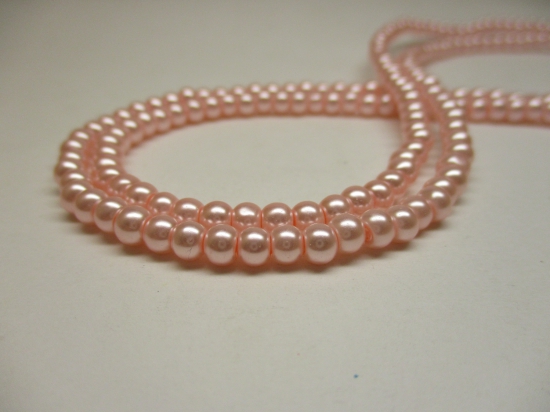 GLASS PEARLS 4MM LT PINK