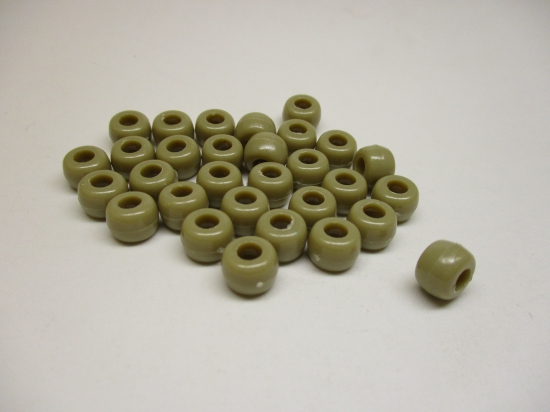 PONY BEADS 6X9MM 250G BEIGE