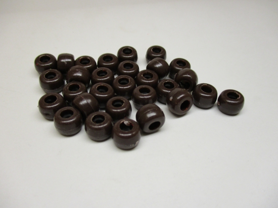 PONY BEADS 6X9MM 250G BROWN