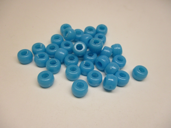 PONY BEADS 6X9MM 250G TURQ