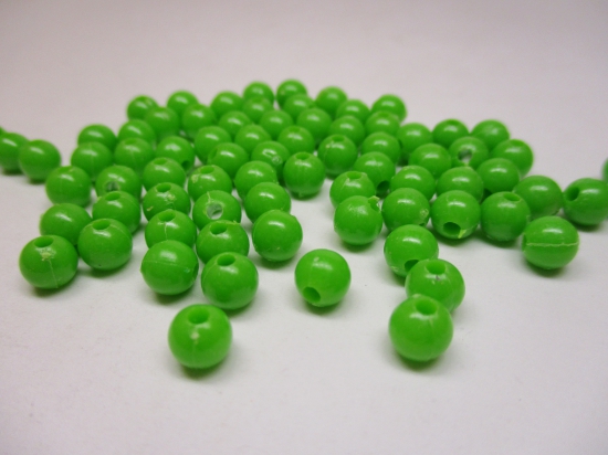 PONY BEADS 6MM 250G LIME