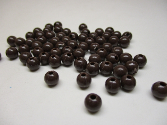 PONY BEADS 6MM 250G BROWN