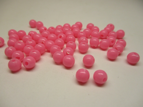 PONY BEADS 6MM 250G PINK