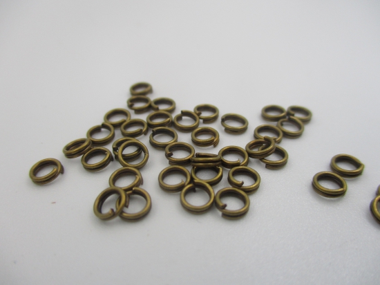 Jump Ring DBL 4mm Bronze +/-200pcs