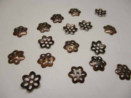 BEADCAP 10MM 100PCS #4 COPPER