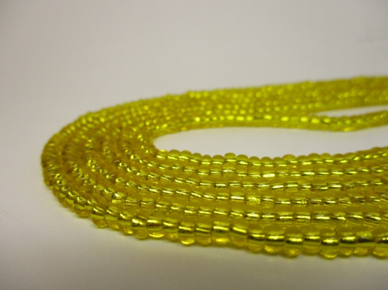 Czech Seed Beads 8/0 Foil Yellow 3str x +/-50cm