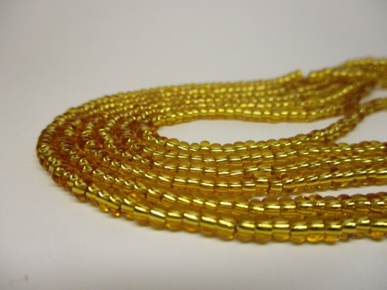 Czech Seed Beads 8/0 Foil Gold 3str x +/-50cm