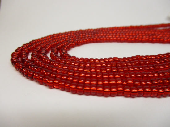 Czech Seed Beads 8/0 Foil Red 3str x +/-50cm