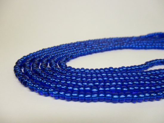 Czech Seed Beads 8/0 Foil Blue 3str x +/-50cm