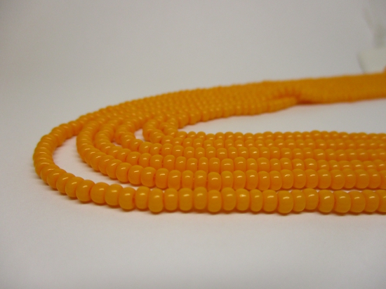 Czech Seed Beads 8/0 Opaque Lt Orange 3str x +/-50cm