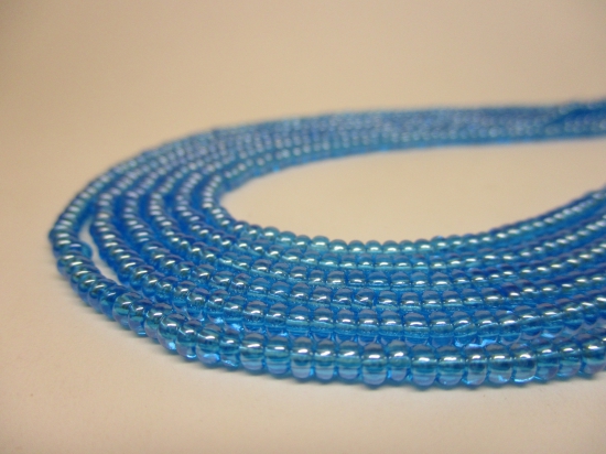 Czech Seed Beads 8/0 Luster Turq 3str x +/-50cm