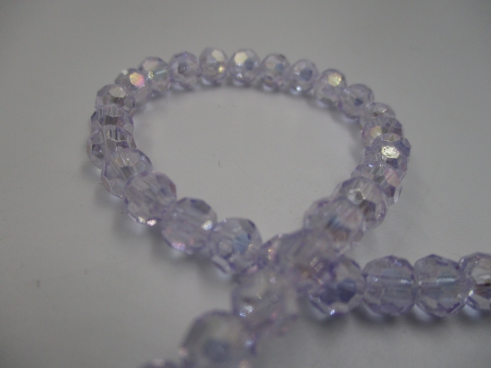 Crystal Round 6mm Lt Purple AB +/-90pcs