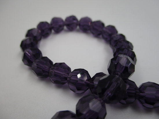 Crystal Round 8mm Dk Purple  +/-70pcs