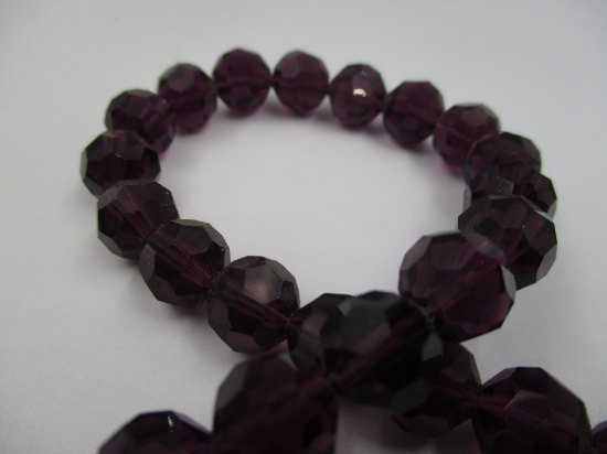 Crystal Round 10mm Dk Purple +/-70pcs