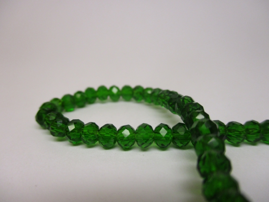 Crystal Disc 4mm Dk Green  +/-140pcs