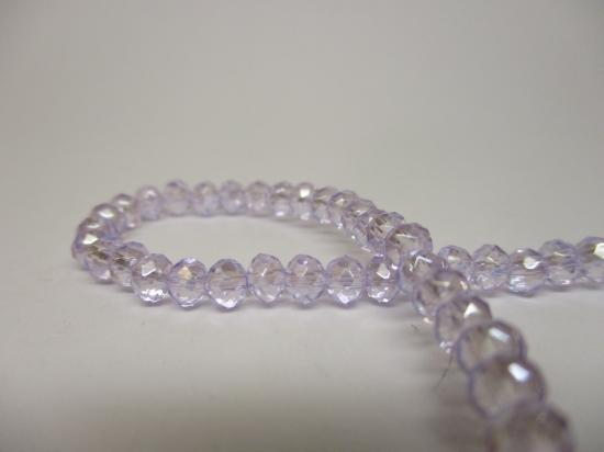 Crystal Disc 4mm Lt Purple AB  +/-140pcs