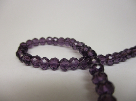 Crystal Disc 4mm Dk Purple  +/-140pcs