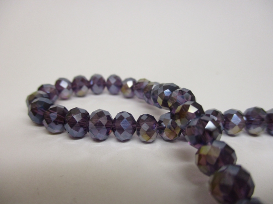 Crystal Disc 6mm Dk Purple AB +/-90pcs