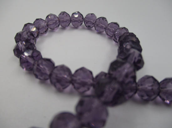 Crystal Disc Purple 8mm +/-60pcs