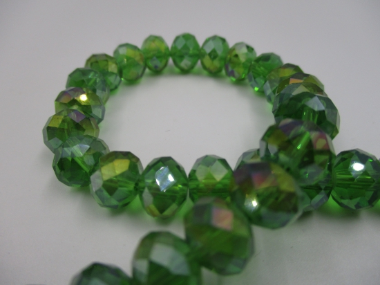 Crystal Disc Green Ab 10mm +/-65pcs