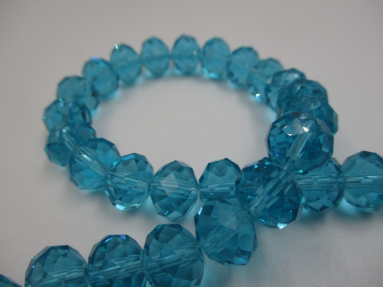 Crystal Disc Turq 10mm +/-65pcs