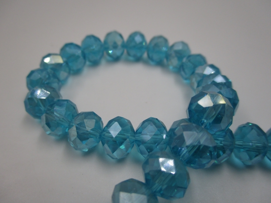 Crystal Disc Turq Ab 10mm +/-65pcs